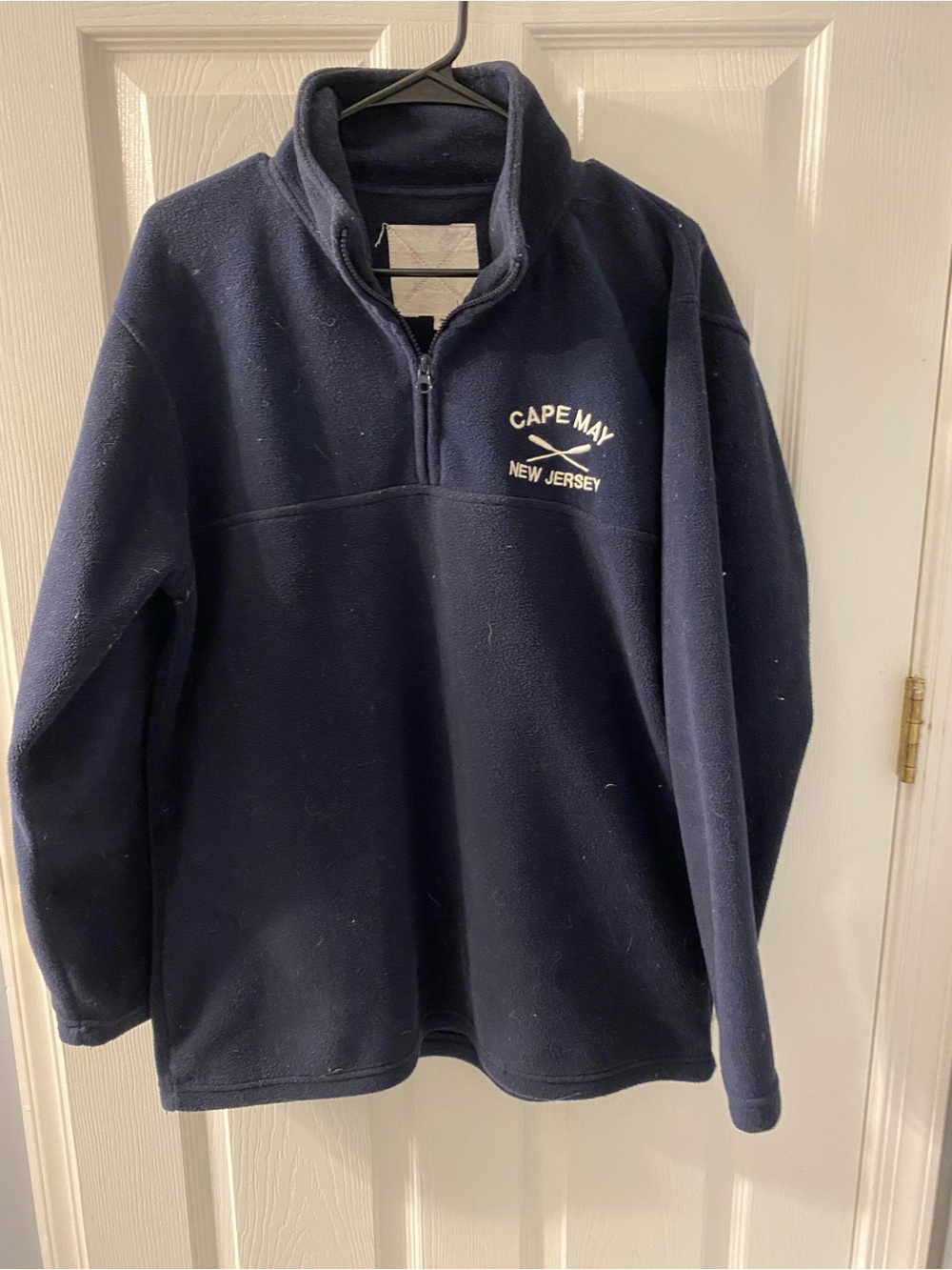 Cape May New Jersey Navy Half-Zip Fleece Pullover